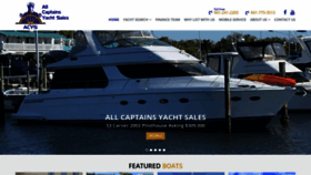What Allcaptainsyachtsales.com website looked like in 2020 (3 years ago)