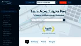 What Accountingcoach.com website looked like in 2020 (3 years ago)