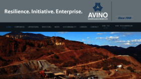 What Avino.com website looked like in 2020 (3 years ago)