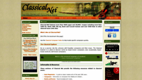 What Allclassical.net website looked like in 2020 (3 years ago)