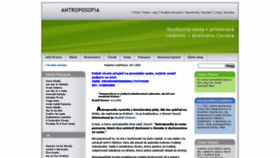 What Antroposof.sk website looked like in 2020 (3 years ago)