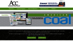 What Americancoalcouncil.org website looked like in 2020 (3 years ago)