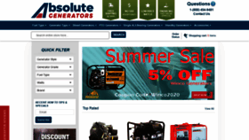 What Absolutegenerators.com website looked like in 2020 (4 years ago)