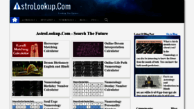 What Astrolookup.com website looked like in 2020 (3 years ago)