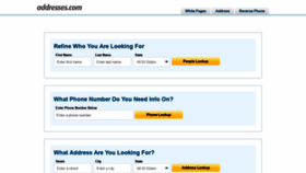 What Addresses.com website looked like in 2020 (3 years ago)