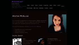 What Acegiak.net website looked like in 2020 (3 years ago)
