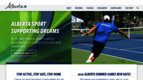 What Albertasport.ca website looked like in 2020 (3 years ago)