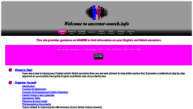 What Ancestor-search.info website looked like in 2020 (3 years ago)