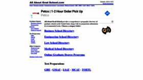 What Allaboutgradschool.com website looked like in 2020 (3 years ago)