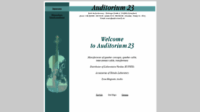 What Auditorium23.de website looked like in 2020 (3 years ago)