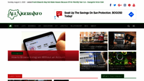What Allnigeriainfo.ng website looked like in 2020 (3 years ago)