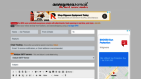 What Anonymousemail.me website looked like in 2020 (3 years ago)