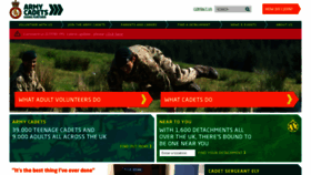 What Armycadets.com website looked like in 2020 (3 years ago)