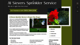 What Alsieverssprinklerservice.com website looked like in 2020 (3 years ago)