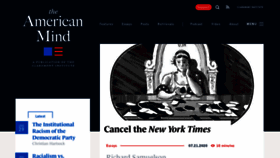 What Americanmind.org website looked like in 2020 (3 years ago)