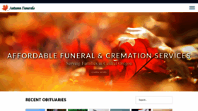 What Autumnfunerals.net website looked like in 2020 (3 years ago)