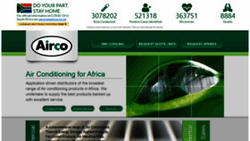 What Airco.co.za website looked like in 2020 (3 years ago)