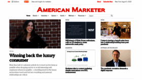 What Americanmarketer.com website looked like in 2020 (3 years ago)