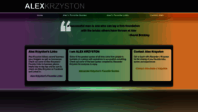 What Alexkrzyston.com website looked like in 2020 (3 years ago)