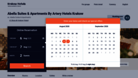 What Abella-suites-apartments.krakowhotels.net website looked like in 2020 (3 years ago)