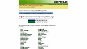 What Acordes.cc website looked like in 2020 (3 years ago)