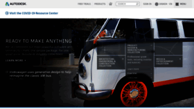 What Autodesk.ca website looked like in 2020 (3 years ago)