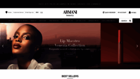 What Armanibeauty.com website looked like in 2020 (3 years ago)