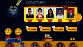 What Aradhanaacademy.com website looked like in 2020 (3 years ago)