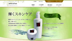 What Aesculus.jp website looked like in 2020 (3 years ago)