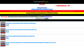 What Allahabadmusic.in website looked like in 2020 (3 years ago)