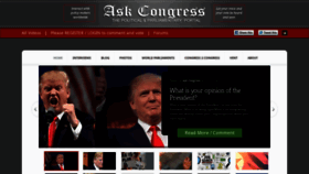 What Askcongress.org website looked like in 2020 (3 years ago)