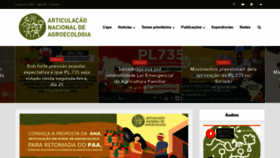 What Agroecologia.org.br website looked like in 2020 (3 years ago)