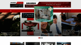 What Amambainoticias.com.br website looked like in 2020 (3 years ago)