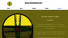 What Africanremembrance.org.uk website looked like in 2020 (3 years ago)