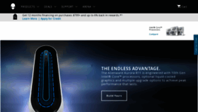What Alienware.com website looked like in 2020 (3 years ago)