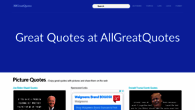 What Allgreatquotes.com website looked like in 2020 (3 years ago)