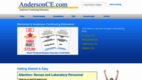 What Andersonce.com website looked like in 2020 (3 years ago)