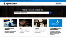 What Argentina.gob.ar website looked like in 2020 (3 years ago)