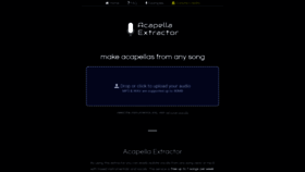 What Acapella-extractor.com website looked like in 2020 (3 years ago)