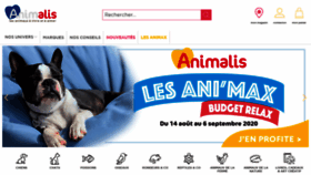 What Animalis.fr website looked like in 2020 (3 years ago)