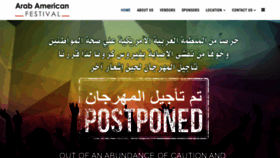 What Arabamericanfestival.com website looked like in 2020 (3 years ago)