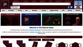 What Airborneshop.com website looked like in 2020 (3 years ago)