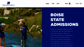 What Admissions.boisestate.edu website looked like in 2020 (3 years ago)