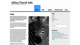What Africa-travelinfo.co.za website looked like in 2020 (3 years ago)