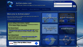 What Aircalculator.com website looked like in 2020 (3 years ago)