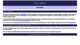 What Andyhalford.com website looked like in 2020 (3 years ago)