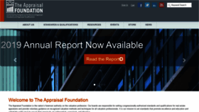 What Appraisalfoundation.org website looked like in 2020 (3 years ago)