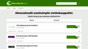 What Alennuskoodi.com website looked like in 2020 (3 years ago)