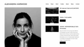 What Alexharwood.com website looked like in 2020 (3 years ago)