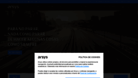 What Arsys.es website looked like in 2020 (4 years ago)